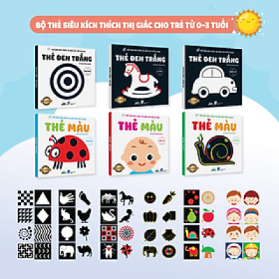Sách - Thẻ Siêu Kích Thích Thị Giác Cho Trẻ Sơ Sinh - Bộ Thẻ Giúp Bé 0-3 Tuổi Phát Triển Toàn Diện