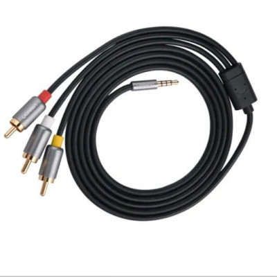 Ugreen UG20894AV138TK 1.5M màu Đen Cáp âm thanh 3 đầu Bông sen sang 3.5mm Dương - HÀNG CHÍNH HÃNG