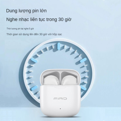 Tai Nghe Bluetooth Nhét Tai Không Dây FIRO A20 - Tai Nghe Bluetooth ENC Giảm Tiếng Ồn Thông Minh - Tai Nghe FIRO A20 Bluetooth 5.3 - Công Nghệ Kháng Nước IPX5 - Tai Nghe Không Dây FIRO A20 - Phù Hợp Với Tất Cả Dòng Máy - Hàng Chính Hãng