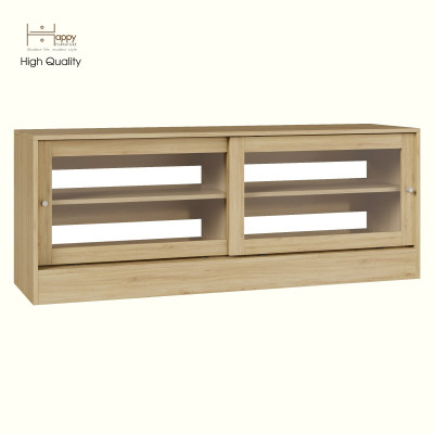 [Happy Home Furniture] SCANDINA, Tủ đựng đồ cửa kính - 2 cánh lùa, 160cm x 45cm x 62cm ( DxRxC), TCL_028