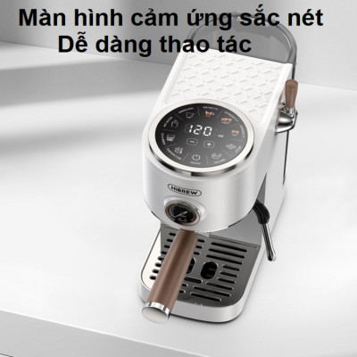 Máy pha cà phê Cappuccino, Ristretto, Espresso, Latte chuyên nghiệp. Thương hiệu Mỹ cao cấp HiBREW - H13. Hàng chính hãng