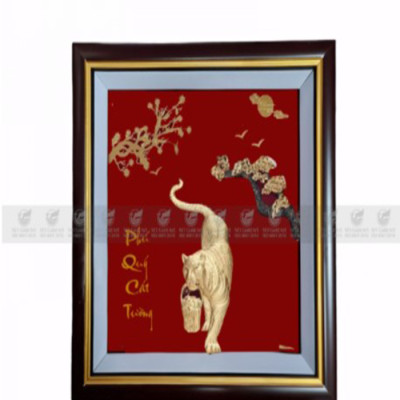  Tranh hổ dát vàng 24k MT Gold Art (25x32cm)- Hàng chính hãng, trang trí nhà cửa, phòng làm việc, quà tặng sếp, đối tác, khách hàng, tân gia, khai trương 