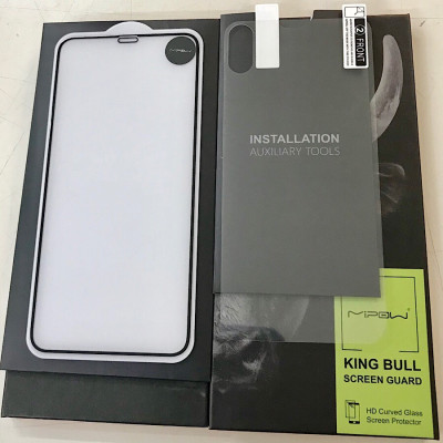 Miếng dán cường lực màn hình bảo vệ cho iPhone X / Xs hiệu MIPOW King Bull 2 Trong 1 - hàng nhập khẩu