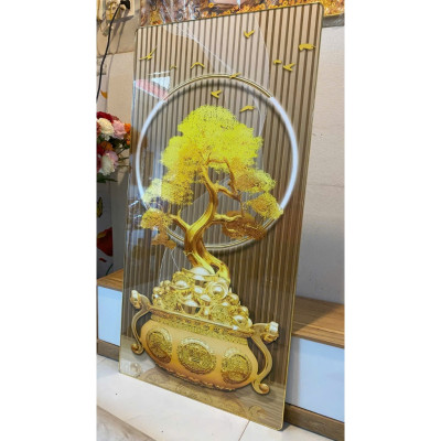 (CÓ ẢNH THÂT)Tranh treo tường cây  tài lộc may mắn 6 phòng khách làm quà tặng tân gia khai trương