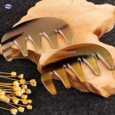Lược sừng răng thưa thần thánh - COH143 (Size: S - 9cm) Massage đầu giúp lưu thông máu đả thông kinh mạch 