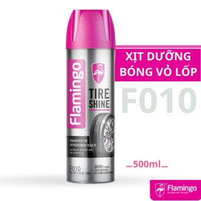 Chai xịt bóng lốp ô tô, xe hơi Flamingo F010 - 500ml - Hàng chính hãng 