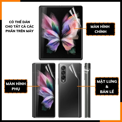 Dán màn hình cho Samsung Galaxy Z Fold 6 / Z Fold 5 / Z Fold 4 / Z Fold 3 / Z  Flip6 / Z Flip 5 / Z Flip 4 / Z Flip 3 dẻo PPF trong suốt - Hàng chính hãng