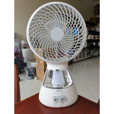 Quạt Tích Điện 3 Chế Độ, Kèm Đèn LED Siêu Sáng, Pin Dùng 3-5h Tùy Tốc Độ - HÀNG CHÍNH HÃNG MINIIN