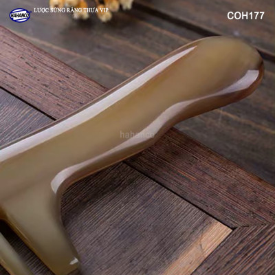 Lược sừng răng thưa xuất Nhật hàng VIP (Size: XL - 19cm) COH177 - Cho tất cả các loại tóc /xoăn /xù /rối - Chăm sóc tóc