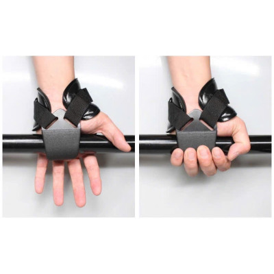 Quấn Cổ Tay Da Tập Xà Đơn Có Móc Thép,Găng Tay Có Móc Thép Nâng Tạ,móc Thép sơn tỉnh điện bọc đệm Nhám
