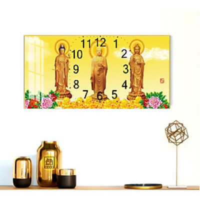 Đồng hồ PHẬT treo tường PHÒNG THỜ , Đồng Hồ tranh Pha lê PVP-QUÀ TẶNG CAO CẤP, GIẢM GIÁ ĐẾN 49%.