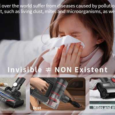 Máy Hút Bụi Không Dây Xiaomi Redkey P9 Công Nghệ Giảm Ồn 5 Cấp Lực Hút 30.000 Pa Công Suất 350 W - Hàng Chính Hãng