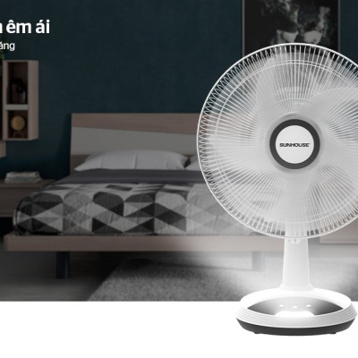 Quạt tích điện Sunhouse SHD7228, Quạt sạc điện SHD7223, SHD7116, SHD7115, Hàng chính hãng, Bảo hành 12 tháng
