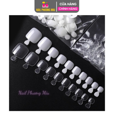 Túi Móng Úp Chân HSM Cao Cấp 500 Móng Đủ Size, Nhựa Dẻo Siêu Mỏng, Bám Keo Tốt, Form Chuẩn Cho Làm Nail giả Dễ Sử Dụng