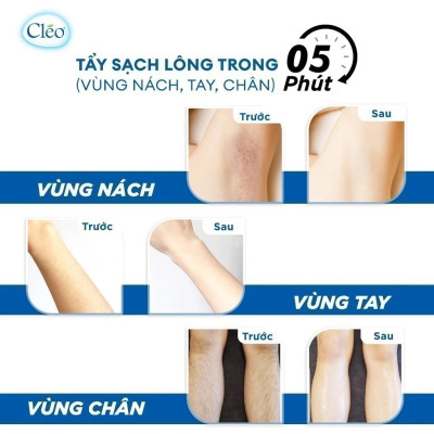 Kem tẩy lông Cléo đa vùng Hương Nước Hoa - sạch lông trẻ hóa da, an toàn-không đau-hiệu quả-nhanh trong 5 phút 50G