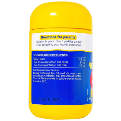 Dầu cá Omega-3 DHA cho trẻ Vita Gummies Nature