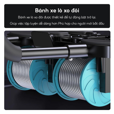 Con Lăn RW099 - 4 Bánh Tập Bụng Trợ Lực Thế Hệ Mới - Khuỷu Tay - Plank Tại Nhà