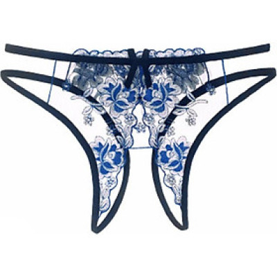 Quần lót nữ hở đũng - xanh biển