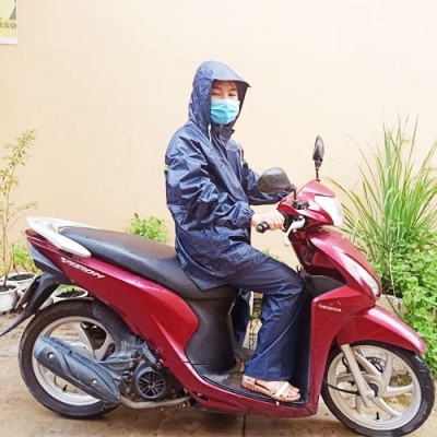 Áo mưa bộ cho nam và nữ ,  vải dù chống thấm nước - Bộ áo mưa cho người lớn 