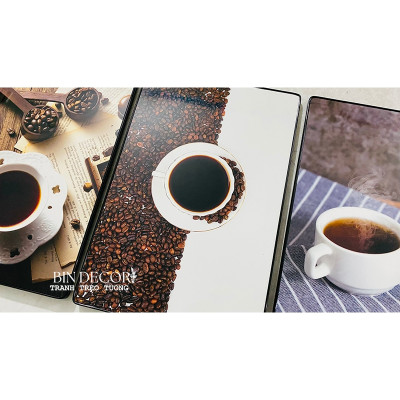 (ẢNH THẬT) Tranh treo tường cà phê 39 trang trí decor quán có khung không phai màu kèm đinh