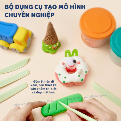 Đất nặn tự khô 24- 36 màu Mideer đất sét tạo hình mô hình AIRY FUN CLAY
