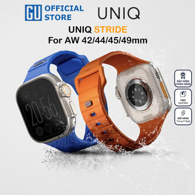 Dây đeo Uniq Stride Fkm Rubber Cho Apple Watch 42/44/45/49mm Chất Liệu Cao Cấp Cao Su FKM Mang Lại Độ Dẻo Dai Vượt Trội Hàng Chính Hãng