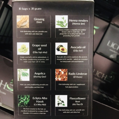 Dầu gội nhuộm tóc Lich5 màu nâu đen - Lên màu tự nhiên - Sử dụng đơn giản, tiện lợi, mùi dễ chịu - Tặng bộ kit tự nhuộm tại nhà