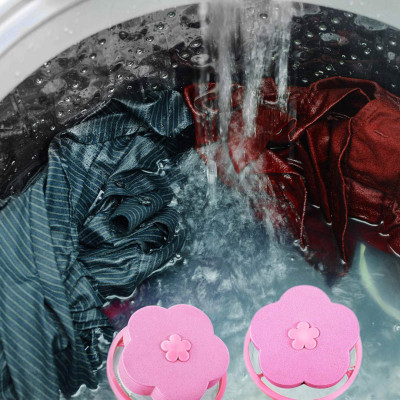 Combo 5 phao lọc rác cặn bẩn máy giặt gom rác lồng giặt giúp sạch hơn tăng tuổi thọ máy - 5 phao lưới hồng 