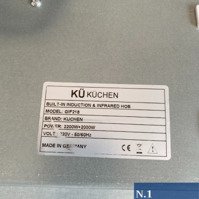 Bếp 1 Từ + 1 Hồng Ngoại - GIF 218-  KUCHEN ĐỨC - Hàng Chính Hãng