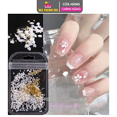 Hoa Anh Đào Trang Trí Móng, Phong Cách Nhật Hàn, Chất Liệu Sequins Lấp Lánh, 50 Bông, Làm Nail Trẻ Trung Nail Phương Miu Nữ