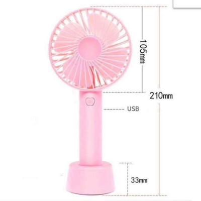 Quạt Tích Điện Cầm Tay Pin Sạc 4 Cánh 3 Tốc Độ Gió Có Đế Để Bàn, Quạt Để Bàn Pin Sạc USB Tiện Lợi - HÀNG CHÍNH HÃNG MINIIN