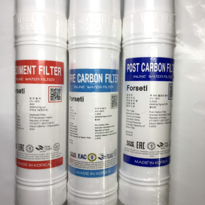 Lõi lọc nước Pre Carbon, Nhập khẩu hàn quốc, dùng cho máy sử dụng lõi nối nhanh - Hàng chính hãng Forseti