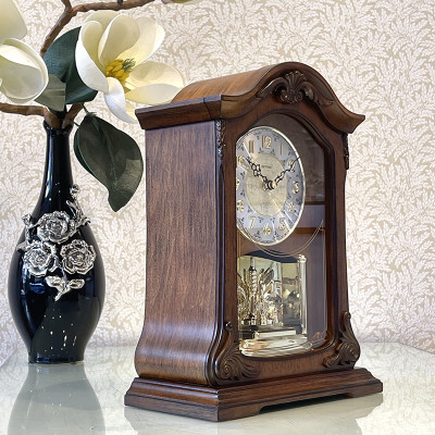 Đồng hồ Để bàn Rhythm CRH209UR06 – Kt 21.0 x 37.0 x 12.5cm, Vỏ gỗ. Dùng Pin.