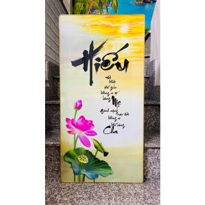 (ẢNH THẬT) TRANH TREO TƯỜNG TRÁNG GƯƠNG CHỮ HIẾU KÈM ĐINH TREO