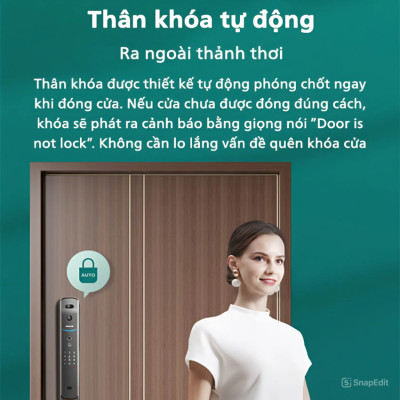 Bộ khóa cửa thông minh khuôn mặt 3D [ Face, vân tay, thẻ từ, mật khẩu và chìa cơ ] Hà Lan cao cấp Philips - DDL709-7HWS