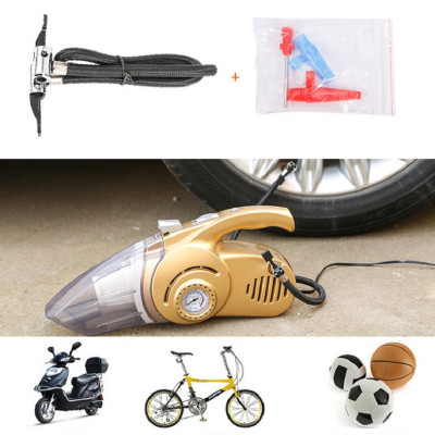 Máy Hút Bụi Xe Ô Tô,Máy Bơm Lốp Xe Đa Năng 4 Trong 1 Bơm Lốp,Đo Áp Suất, Đèn pin soi sáng - Hàng chính hãng / Hàng nhập khẩu