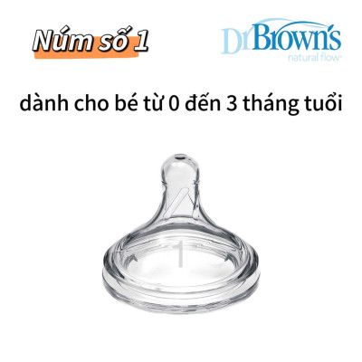 [ Không có vỏ hộp ] - Lẻ 01 cái núm ty thay thế bình sữa Dr.Brown