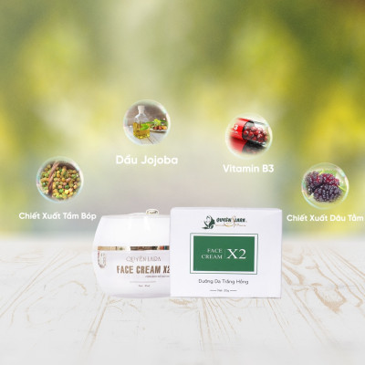 Kem Dưỡng Da FACE CREAM X2 Quyên Lara 30g, Giúp Da Trắng Hồng, Săn Chắc, Mờ Vết Thâm Nám, Chống Lão Hóa, Tạo 1 Lớp Trang Điểm Nhẹ Nhàng Tự Nhiên