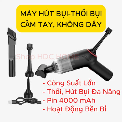 Máy Hút Bụi Cầm Tay Không Dây, Máy Hút Bụi Ô Tô, Máy Tính, Giường Nệm, Lông Chó Mèo -  Hàng Nhập Khẩu