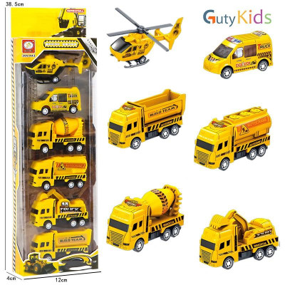 Set 6 ô tô mô hình công trình xây dựng cho bé, đồ chơi cho bé thoả sức sáng tạo