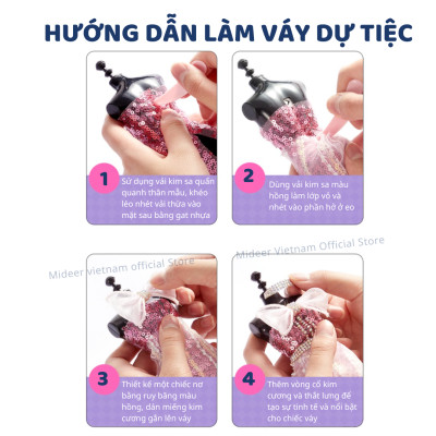 Đồ chơi thiết kế thời trang DIY cho bé gái  5 6 7 8 9 tuổi may vá Mideer Clothing Design House