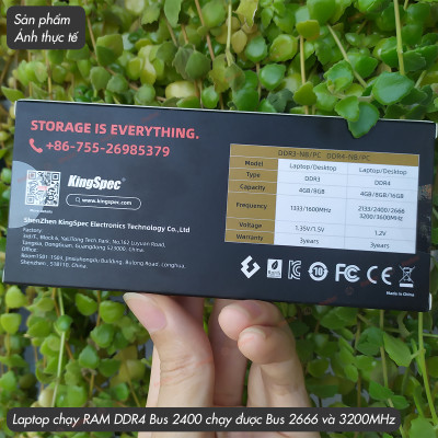 RAM Laptop KingSpec 4GB / 8GB DDR4 2666MHz / 3200MHz | Hàng Chính Hãng