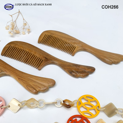 Lược đuôi cá gỗ Bách Xanh mùi thơm nhẹ (Size: M - 16cm) COH266 - Ghép Răng Tăng Độ Bền Khi Chải Tóc - Chải tóc làm dịu tâm trí, đỡ căng thẳng - Giúp Tóc Suôn & Mềm Không Làm Rụng