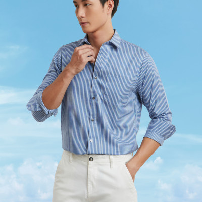 Áo Sơ Mi Sọc Nam Tay Dài N&M Thương Hiệu NINOMAXX 2101084