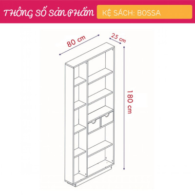 Giá đỡ sách gỗ tiện dụng kiểu dáng hiện đại SMLIFE Bossa