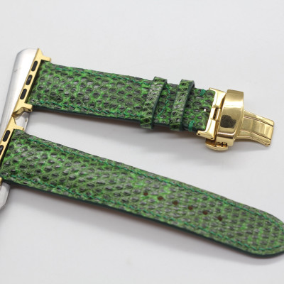 DÂY DA KỲ ĐÀ THẬT HANDMADE HÀNG CHÍNH HÃNG SONGHAN LEATHER , DÂY ĐEO THAY THẾ CHO APPLE WATCH PHÙ HỢP CÁC DÒNG SERIES 1-2-3-4-5-6-SE-7, SẢN PHẨM KÈM ADAPTER KÈM KHÓA  AWLZ-02