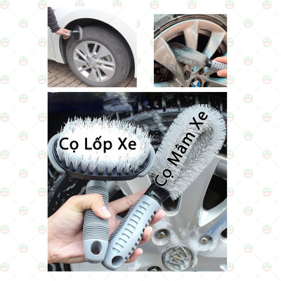 (Bền Sạch) Chổi Cọ Lốp Xe - Mâm Xe Ô tô - Xe Hơi KhoNCC Hàng Chính Hãng - Tay Cầm Chắc Chắn - Xe Bóng Loáng Sạch Sẽ - KLM-CRXHTC