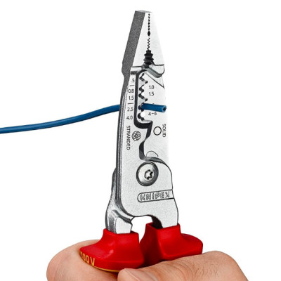 KIỀM LẮP ĐIỆN ĐA NĂNG KNIPEX 13 76 200 ME WIRESTRIPPER CÁCH ĐIỆN 1000V L70010 2305