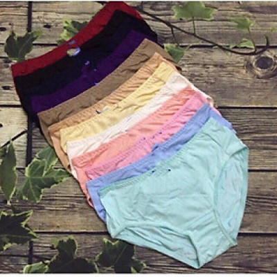 Combo 10 quần lót nữ BIG SIZE Thun cotton  Cạp cao Hàng Việt Nam(Từ 60kg đến 90kg) - Size XXL :T ừ 70kg đến 80kg