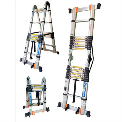 Thang Nhôm Rút Đa Năng Có Bánh Xe - 8.0 Mét
